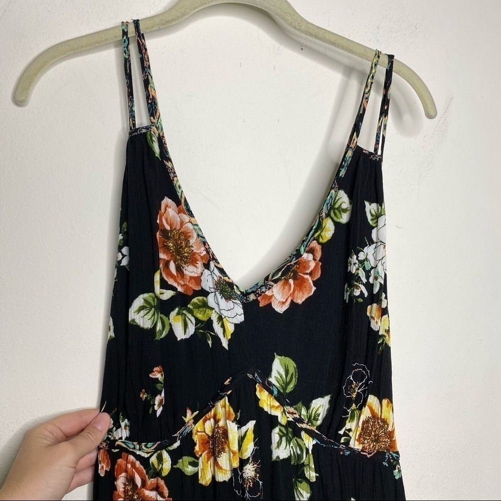 Torrid BLACK FLORAL MIXED PRINT MIDI DRESS - Picture 4 of 12